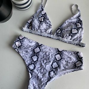 Greg high waisted snake skin bikini
